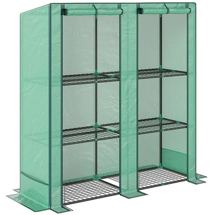 Furnicato Gewächshaus - 48 x 144 cm, Material Seitenwand: Kunststoff, 14 mm, Grün
