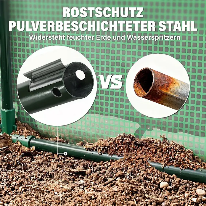 Furnicato Gewächshaus Kunststoff-Abdeckung - 80 x 200 cm, Material Seitenwand: Kunststoff, 14 mm, Grün