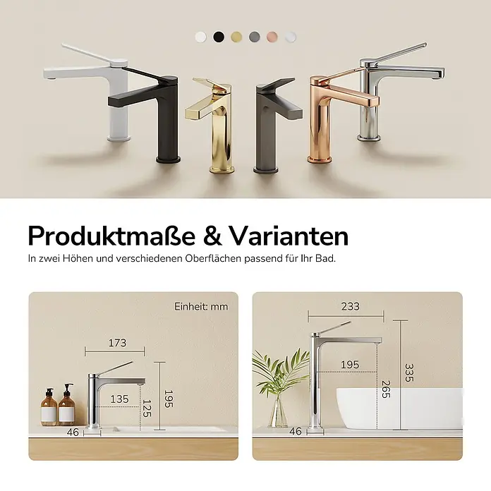 Emke Waschtischarmatur Arcspout XF21 - Chrom, Glänzend