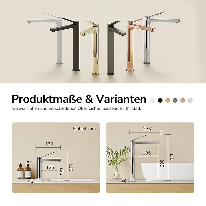 Emke Waschtischarmatur Arcspout XF21 - Chrom, Glänzend