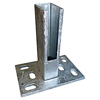Hadra Pfostenträger (Metall, Passend für: 60 x 40 mm Zaunpfosten)
