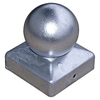 Pfostenkappe Kugel feuerverzinkt (90 x 90 mm, Metall)