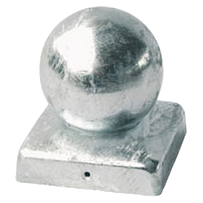 Paalkap (70 x 70 mm, Met kogel, Roestvrij staal)
