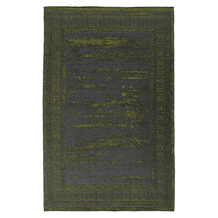 Kayoom Flachgewebeteppich Kalea 325 - Grün, 170 x 120 cm, 100 % Polyester - Draufsicht