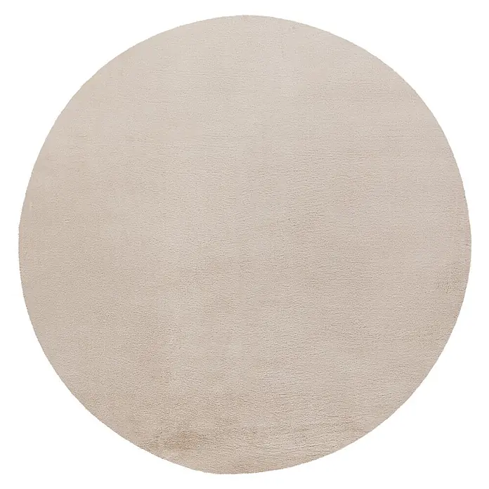 Kayoom Fellteppich Cross 425 - Creme, Durchmesser: 160 cm, 100 % Polyester - Draufsicht