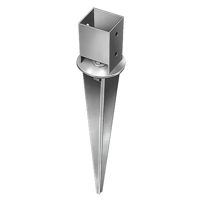 Alberts Einschlagbodenhülse - 9,1 x 75 cm - Pfostenträger aus Metall zum Einschlagen in den Boden. Robuste Konstruktion für sicheren Halt von Pfosten.