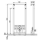 Podometni element za bide LIV-FIX  (500 x 120 x 1.160 mm) | 4056 - Spülkästen/ VWI/ Montageelemente UP | DCDB - Spülkästen und Zubehör | DCD - Sanitärinstallation | DC - Sanitärinstallation | D - Sanitär | BAUHAUS