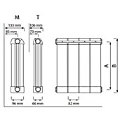Kompaktni radiator M 1024 4-členski  (Bela, 32,8 x 9,6 x 106,5 cm) | 4110 - Kompaktheizkörper | DCEB - Heizkörper | DCE - Heizung | DC - Sanitärinstallation | D - Sanitär | BAUHAUS