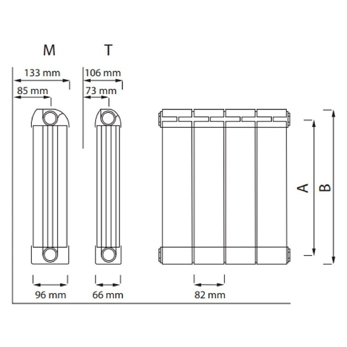 Kompaktni radiator M 600 14-členski  (Bela, 114,8 x 9,6 x 64,1 cm) | 4110 - Kompaktheizkörper | DCEB - Heizkörper | DCE - Heizung | DC - Sanitärinstallation | D - Sanitär | BAUHAUS