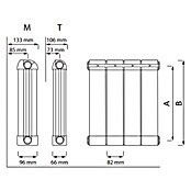 Kompaktni radiator M 600 14-členski  (Bela, 114,8 x 9,6 x 64,1 cm) | 4110 - Kompaktheizkörper | DCEB - Heizkörper | DCE - Heizung | DC - Sanitärinstallation | D - Sanitär | BAUHAUS