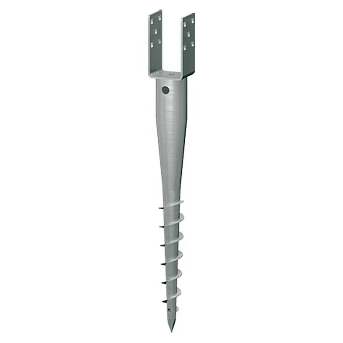 Krinner Bodendübel U-FIX 91 - Breite: 9 cm - Erdbohrer mit U-förmigem Kopf zur Befestigung von Pfosten und anderen Strukturen im Erdreich. Robust und einfach zu installieren.
