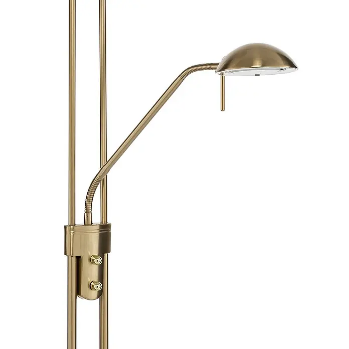 Lindby LED-Deckenfluter Yveta - messing / gold, Warmweiß