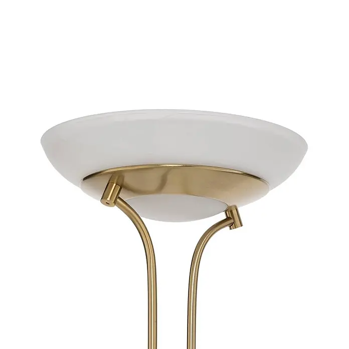 Lindby LED-Deckenfluter Yveta - messing / gold, Warmweiß