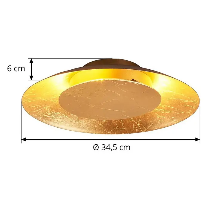 Lindby Deckenleuchte Keti - messing / gold, messing / gold