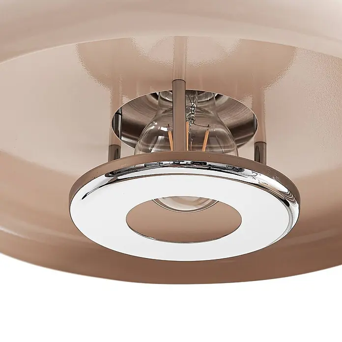 Lindby Pendelleuchte Branford - creme / amber, beige, E27