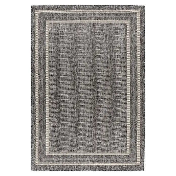 Kayoom Outdoor-Teppich Nibru 325 - Silber, 110 x 60 cm, 100 % Polypropylen - Draufsicht