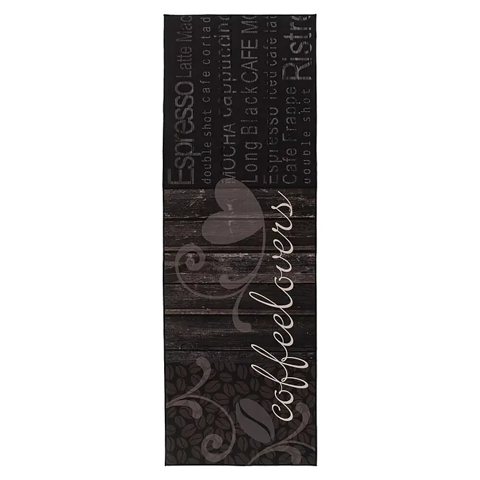 Kayoom Teppichläufer Pyron 325 - Schwarz, 180 x 60 cm, 100 % Polyester - Draufsicht