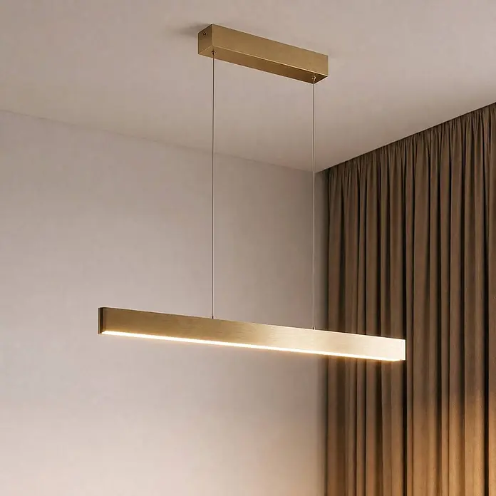 Lucande Pendelleuchte Mylosh - messing / gold, gold