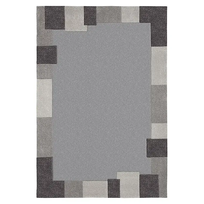 Kayoom Kurzflorteppich Spirit Frisee 3087 - Taupe/Grau, 140 x 70 cm, 100 % Modacryl - Draufsicht