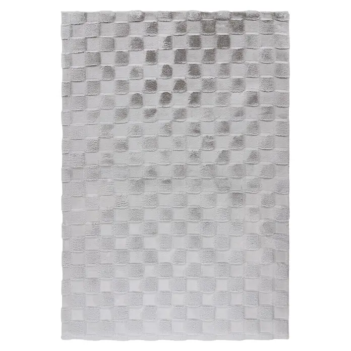 Kayoom Hochflorteppich Botany 625 - Silber, 150 x 80 cm, 100 % Polyester - Draufsicht