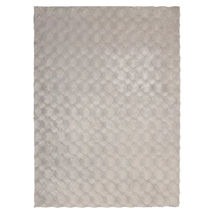 Kayoom Fellteppich Royal Glow 825 - Grau, 150 x 80 cm, 80 % Polyester, 20 % Baumwolle - Draufsicht