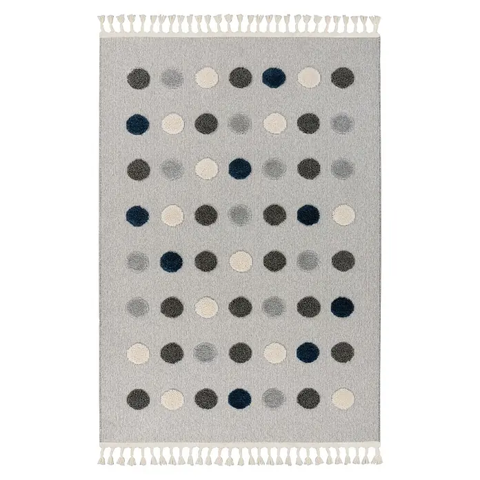 Kayoom Kinderteppich Modena 419 - Grau, 170 x 120 cm, 100 % Polypropylen - Draufsicht