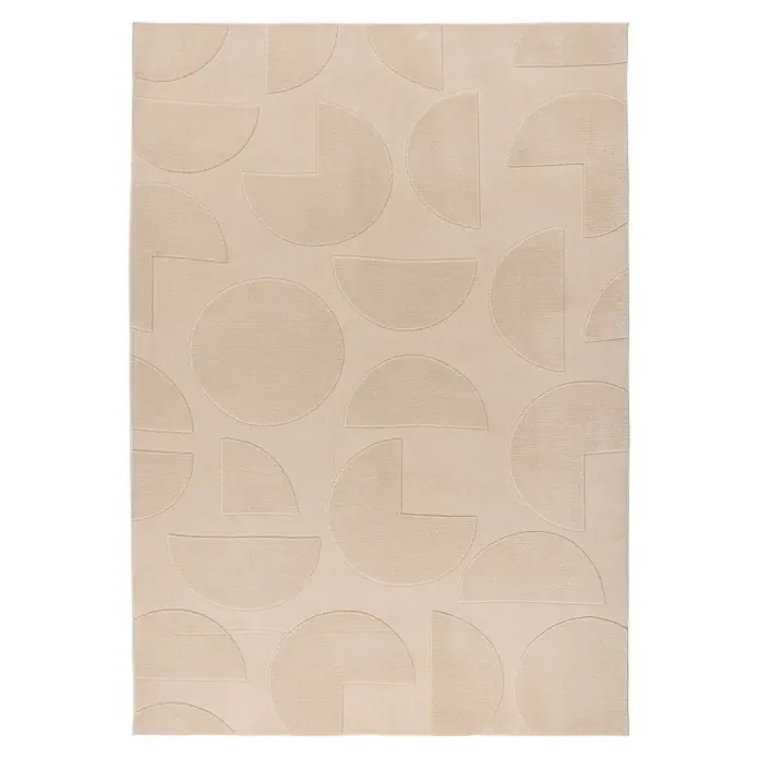 Kayoom Kurzflorteppich Niburi 425 - Beige, 290 x 200 cm, 100 % Polyester - Draufsicht