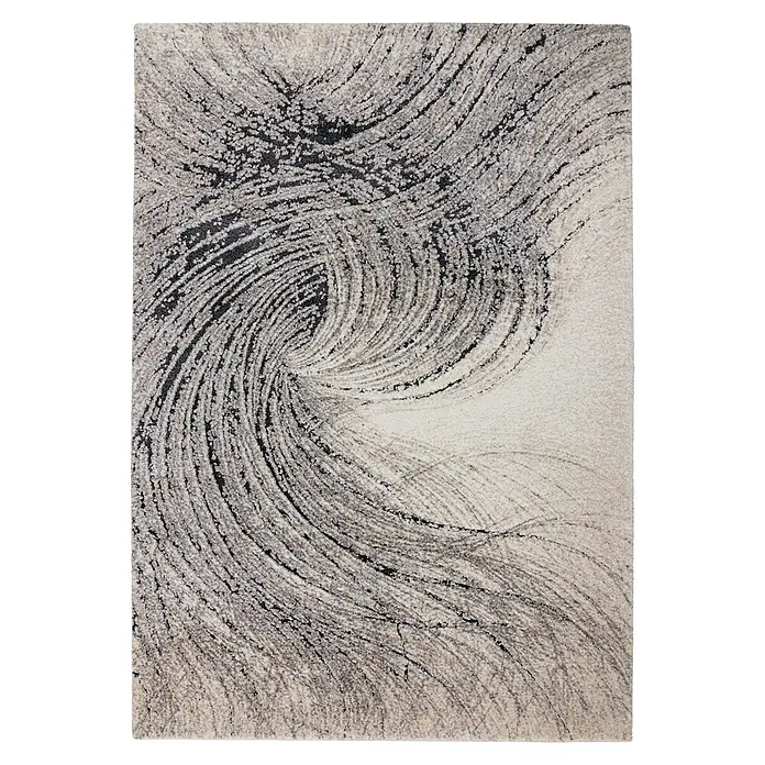 Kayoom Kurzflorteppich Firenze 487 - Grau, 110 x 60 cm, 70 % Polypropylen, 30 % Polyester - Draufsicht