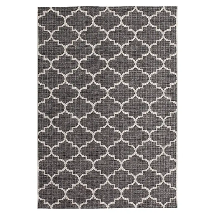 Kayoom Outdoor-Teppich Indonesia Batu - Grau, 170 x 120 cm, 100 % Polypropylen - Draufsicht