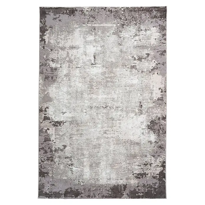 Kayoom Kurzflorteppich Olivo 922 - Taupe, 230 x 160 cm, 100 % Polyester - Draufsicht