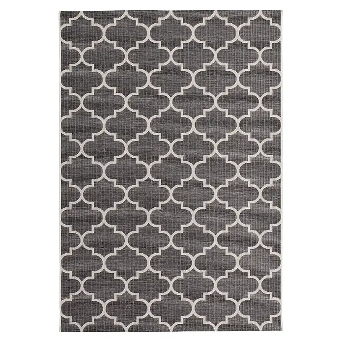 Kayoom Outdoor-Teppich Indonesia Batu - Grau, 230 x 80 cm, 100 % Polypropylen - Draufsicht