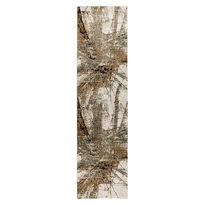 Kayoom Kurzflorteppich Firenze 485 - Grün, 300 x 80 cm, 70 % Polypropylen, 30 % Polyester - Draufsicht