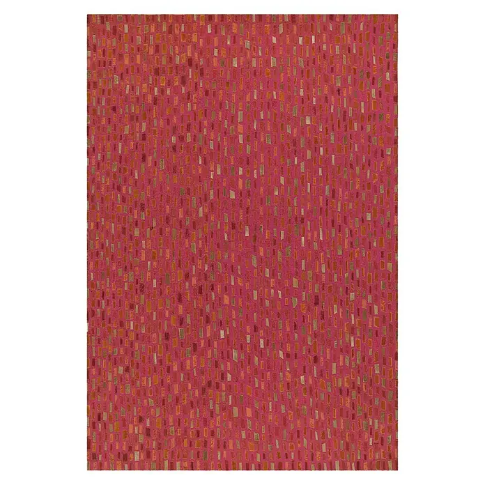 Kayoom Lederteppich Wild 8022 - Rot, 240 x 170 cm, 50 % Leder, 44 % Wolle, 6 % Polyester - Draufsicht