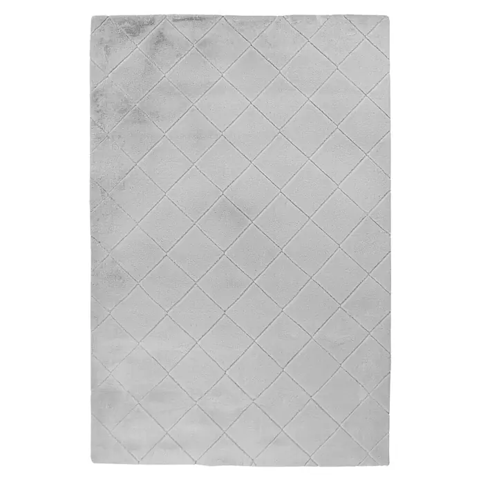 Kayoom Hochflorteppich Imala 125 - Grau, 290 x 200 cm, 100 % Polyester - Draufsicht