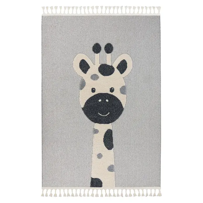 Kayoom Kinderteppich Modena 417 - Grau, 230 x 160 cm, 100 % Polypropylen - Draufsicht