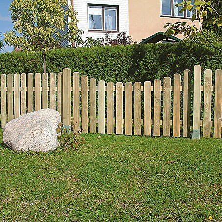 Staketenzaun-Gartentor (100 x 85 cm, Ohne Beschläge, Grün)