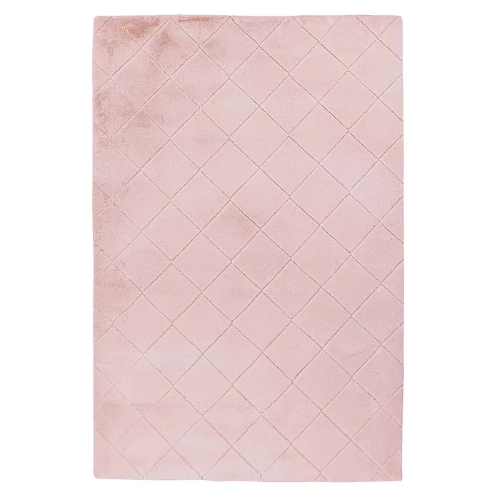 Kayoom Hochflorteppich Imala 125 - Rosa, 290 x 200 cm, 100 % Polyester - Draufsicht