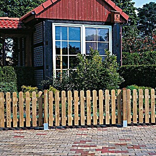 Drvena ograda za dvorište (180 x 85 cm, Ravni oblik)
