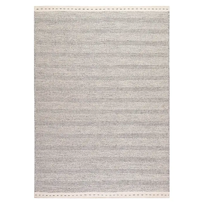 Kayoom Wollteppich Bombay 343 - Silber, 230 x 160 cm, 100 % Wolle - Draufsicht