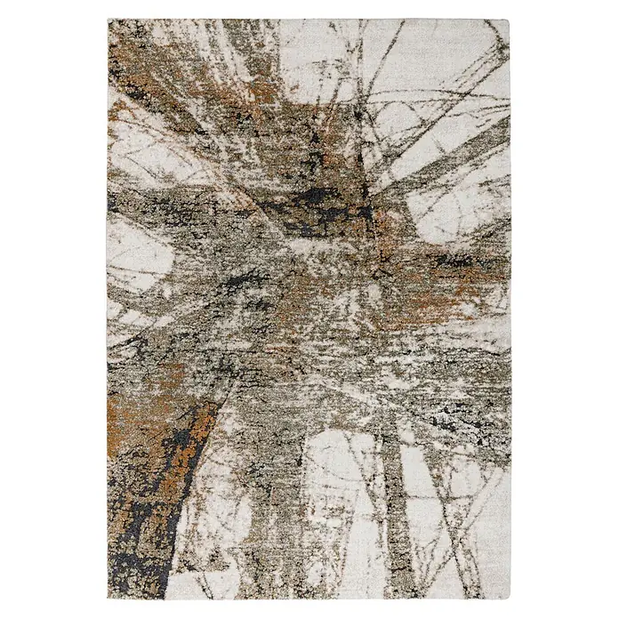 Kayoom Kurzflorteppich Firenze 485 - Grün, 230 x 160 cm, 70 % Polypropylen, 30 % Polyester - Draufsicht