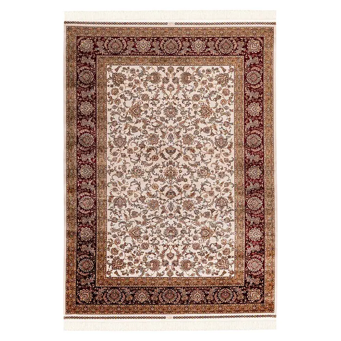 Kayoom Kurzflorteppich Babil 310 - Creme, 290 x 200 cm, 100 % Modal - Draufsicht
