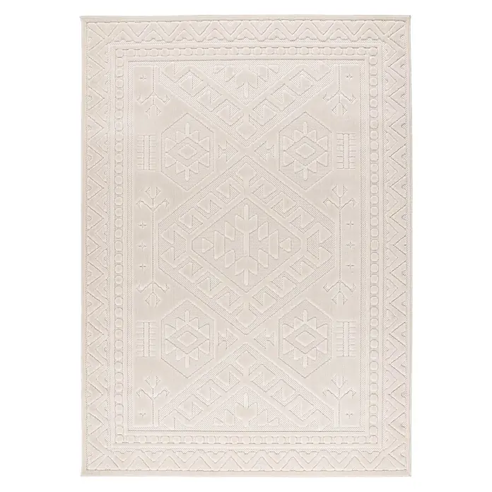Kayoom Outdoor-Teppich Dreamcatcher 425 - Elfenbein, 170 x 120 cm, 100 % Polypropylen - Draufsicht