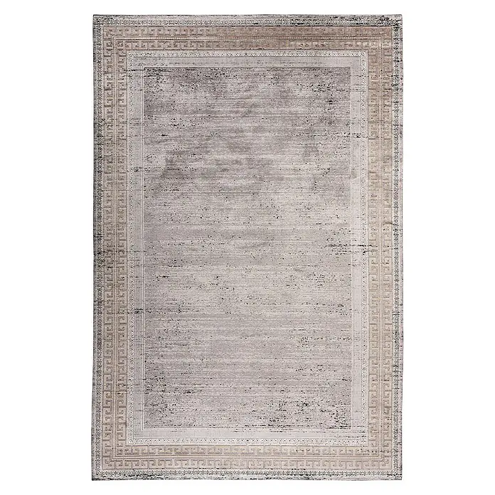 Kayoom Kurzflorteppich Elles 215 - Grau, 150 x 80 cm, 85 % Viskose, 15 % Modacryl - Draufsicht
