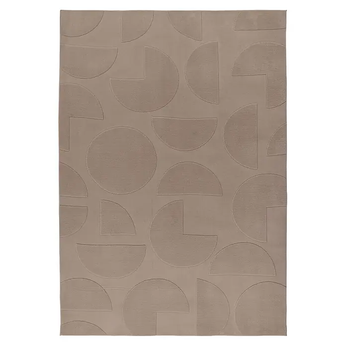 Kayoom Kurzflorteppich Niburi 425 - Taupe, 290 x 200 cm, 100 % Polyester - Draufsicht