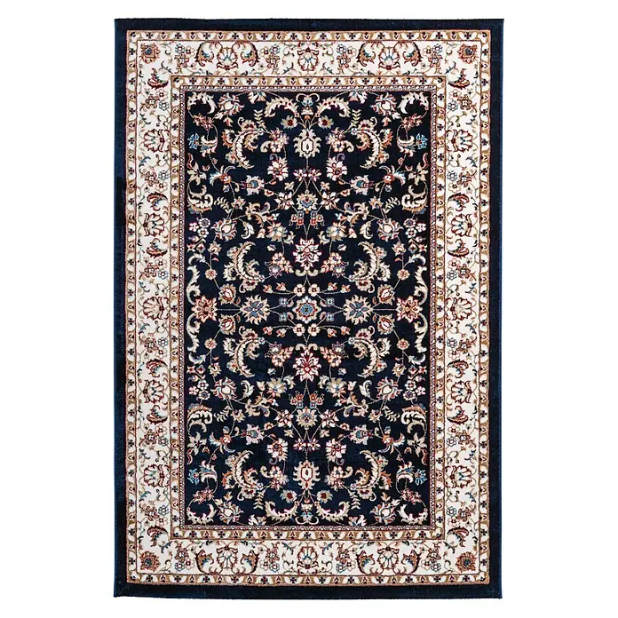Kayoom Kurzflorteppich Safa 751 - Blau, 290 x 200 cm, 100 % Polyester - Draufsicht