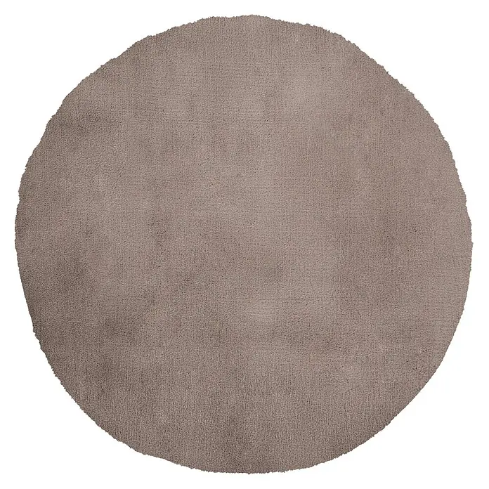 Kayoom Hochflorteppich Chaplin 545 - Taupe, 80 x 80 cm, 100 % Polyester - Draufsicht