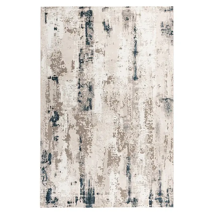 Kayoom Kurzflorteppich Peones 134 - Aqua, 340 x 240 cm, 100 % Polyester - Draufsicht