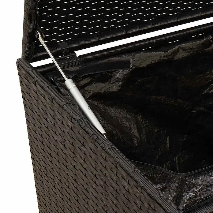 Furnicato Garten-Aufbewahrungsbox - Schwarz, Naturmaterialien