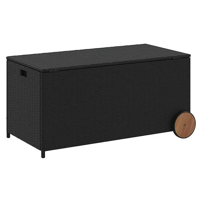 Furnicato Garten-Aufbewahrungsbox - Schwarz, Naturmaterialien