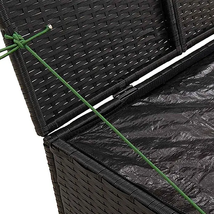 Furnicato Garten-Aufbewahrungsbox - Schwarz, Kunststoff